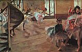 Edgar Degas Canvas Paintings - The Rehearsal